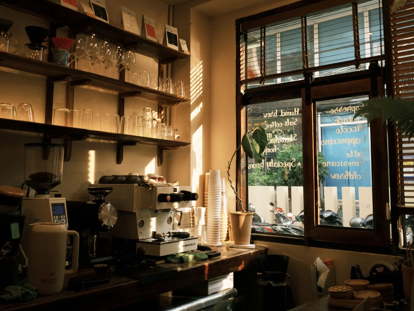 Vista previa del sitio demo para una cafetería